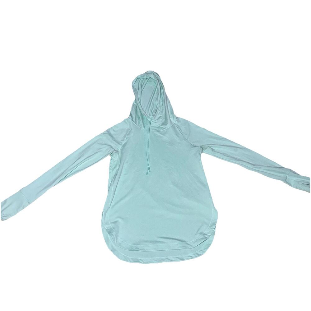Athleta Uptempo Hoodie Sweatshirt Mint Light Green Thumbholes Style 382882 XS